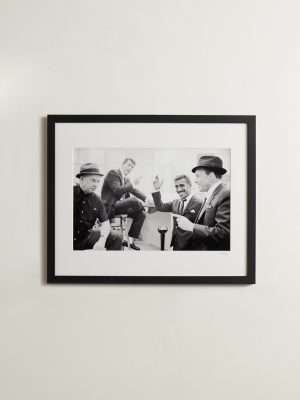 Framed 1963 Frank Sinatra & The Rat Pack Print, 16" x 20" Framed 1963 Frank Sinatra & The Rat Pack Print, 16" x 20"