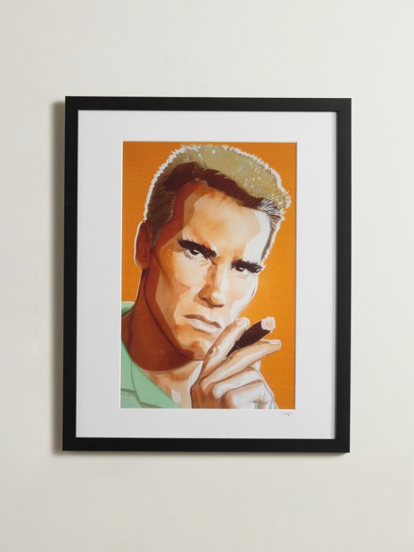 Framed 1985 Arnold Schwarzenegger Print, 16" x 20" Framed 1985 Arnold Schwarzenegger Print, 16" x 20"