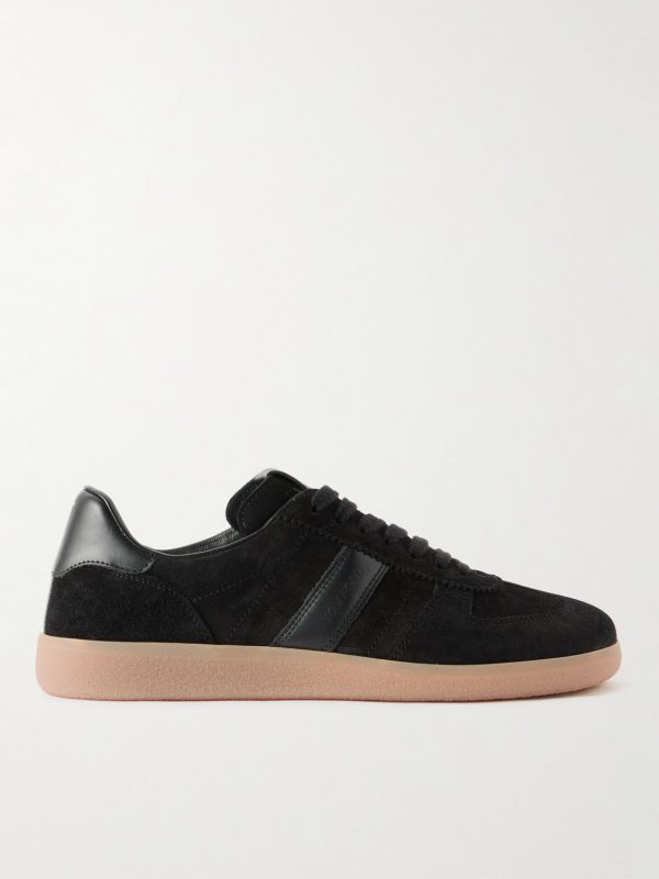 Leather-Trimmed Suede Sneakers Leather-Trimmed Suede Sneakers