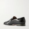 Gigi Crackled Patent-Leather Penny Loafers - BK Gigi Crackled Patent-Leather Penny Loafers - BK