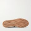 Suede-Trimmed Leather Sneakers - E1 Suede-Trimmed Leather Sneakers - E1