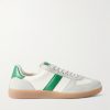 Suede-Trimmed Leather Sneakers Suede-Trimmed Leather Sneakers