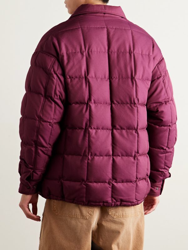 Coach Appliquéd Quilted Wool and Silk-Blend Twill Down Jacket - BK Coach Appliquéd Quilted Wool and Silk-Blend Twill Down Jacket - BK