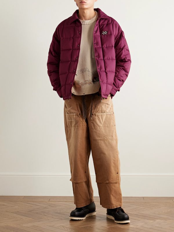 Coach Appliquéd Quilted Wool and Silk-Blend Twill Down Jacket - OU Coach Appliquéd Quilted Wool and Silk-Blend Twill Down Jacket - OU