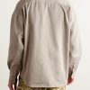 Palmer Convertible-Collar Embroidered Cotton-Twill Shirt - BK Palmer Convertible-Collar Embroidered Cotton-Twill Shirt - BK