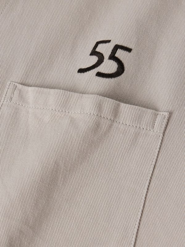 Palmer Convertible-Collar Embroidered Cotton-Twill Shirt - CU Palmer Convertible-Collar Embroidered Cotton-Twill Shirt - CU