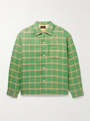 Keesey Checked Linen and Wool-Blend Down Jacket Keesey Checked Linen and Wool-Blend Down Jacket