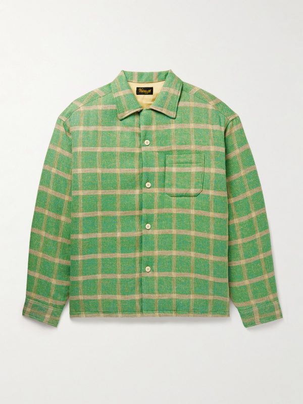 Keesey Checked Linen and Wool-Blend Down Jacket Keesey Checked Linen and Wool-Blend Down Jacket