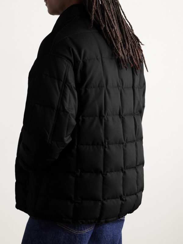 Coach Appliquéd Quilted Wool and Silk-Blend Twill Down Jacket - BK Coach Appliquéd Quilted Wool and Silk-Blend Twill Down Jacket - BK