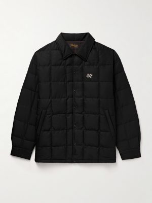 Coach Appliquéd Quilted Wool and Silk-Blend Twill Down Jacket Coach Appliquéd Quilted Wool and Silk-Blend Twill Down Jacket