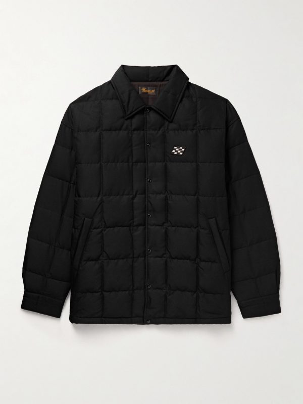 Coach Appliquéd Quilted Wool and Silk-Blend Twill Down Jacket Coach Appliquéd Quilted Wool and Silk-Blend Twill Down Jacket