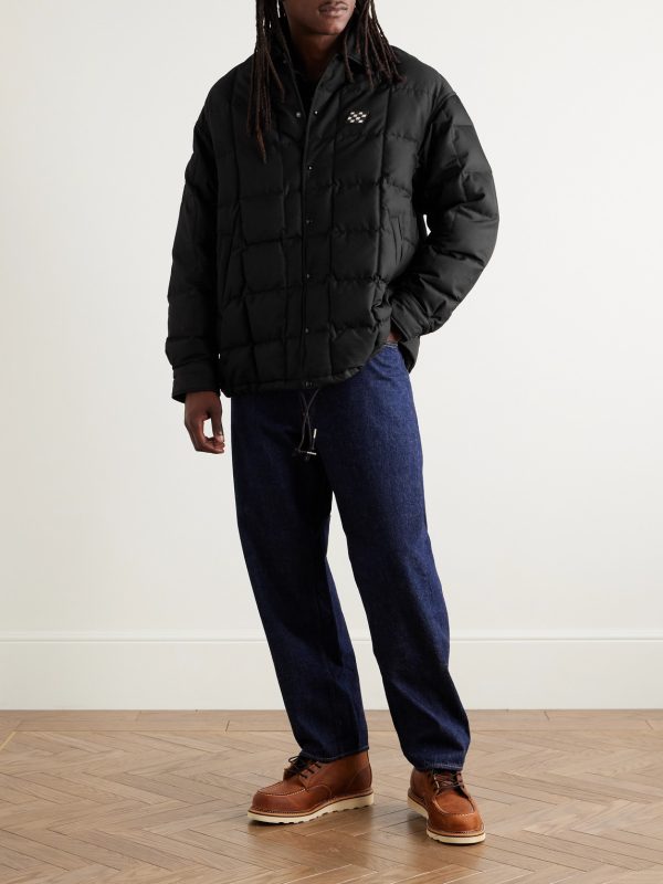 Coach Appliquéd Quilted Wool and Silk-Blend Twill Down Jacket - OU Coach Appliquéd Quilted Wool and Silk-Blend Twill Down Jacket - OU