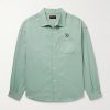 Palmer Convertible-Collar Embroidered Cotton-Twill Shirt Palmer Convertible-Collar Embroidered Cotton-Twill Shirt