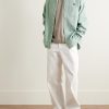 Palmer Convertible-Collar Embroidered Cotton-Twill Shirt - OU Palmer Convertible-Collar Embroidered Cotton-Twill Shirt - OU