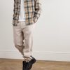 Bertone Tapered Grosgrain-Striped Cotton-Twill Trousers - OU
