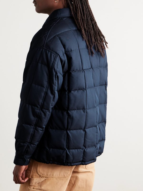 Coach Appliquéd Quilted Wool and Silk-Blend Twill Down Jacket - BK Coach Appliquéd Quilted Wool and Silk-Blend Twill Down Jacket - BK