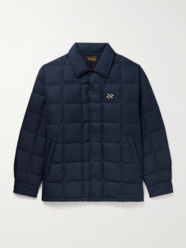 Coach Appliquéd Quilted Wool and Silk-Blend Twill Down Jacket Coach Appliquéd Quilted Wool and Silk-Blend Twill Down Jacket