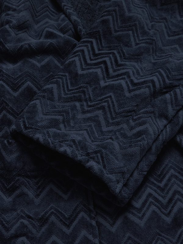 Chalk Striped Cotton-Terry Jacquard Hooded Robe - E1 Chalk Striped Cotton-Terry Jacquard Hooded Robe - E1