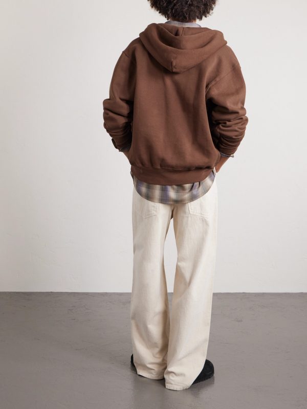 Garment-Dyed Cotton-Jersey Zip-Up Hoodie - BK Garment-Dyed Cotton-Jersey Zip-Up Hoodie - BK