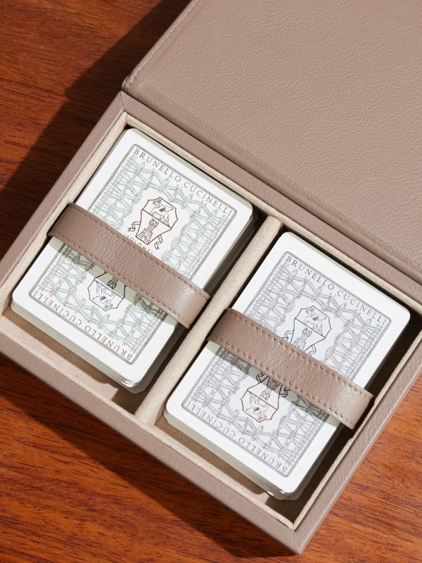 Full-Grain Leather Playing Card Set - CU