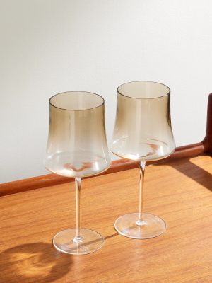 Set of Two Murano Wine Glasses