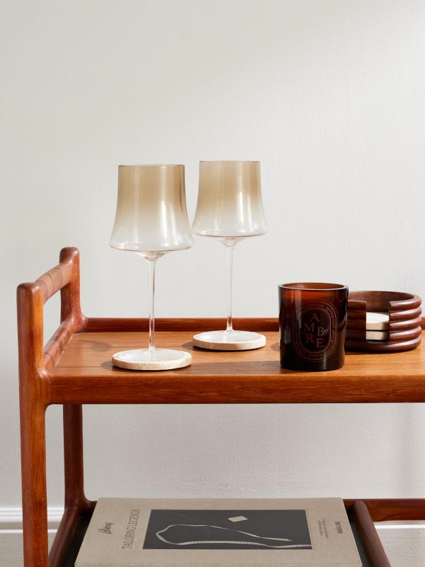 Set of Two Murano Wine Glasses - OU Set of Two Murano Wine Glasses - OU