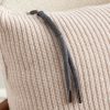 Bead-Embellished Ribbed Cashmere Cushion - CU