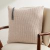 Bead-Embellished Ribbed Cashmere Cushion