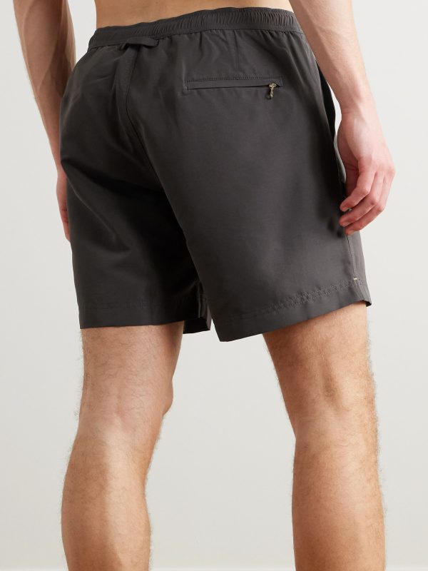 Bulldog Straight-Leg Mid-Length Recycled Swim Shorts - BK