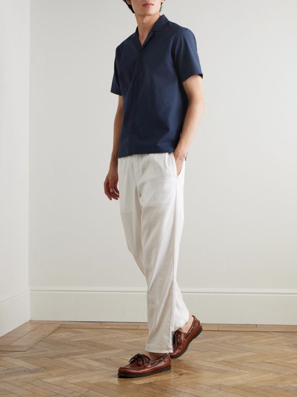 Sonoran Tapered Linen-Blend Drawstring Trousers - OU Sonoran Tapered Linen-Blend Drawstring Trousers - OU