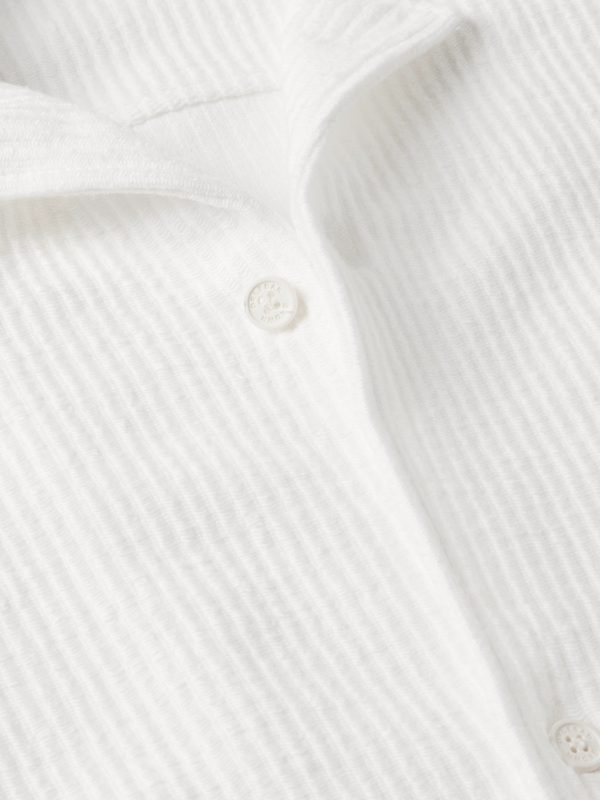 Maitan Camp-Collar Ribbed Organic Cotton-Terry Shirt - CU Maitan Camp-Collar Ribbed Organic Cotton-Terry Shirt - CU
