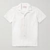 Maitan Camp-Collar Ribbed Organic Cotton-Terry Shirt Maitan Camp-Collar Ribbed Organic Cotton-Terry Shirt