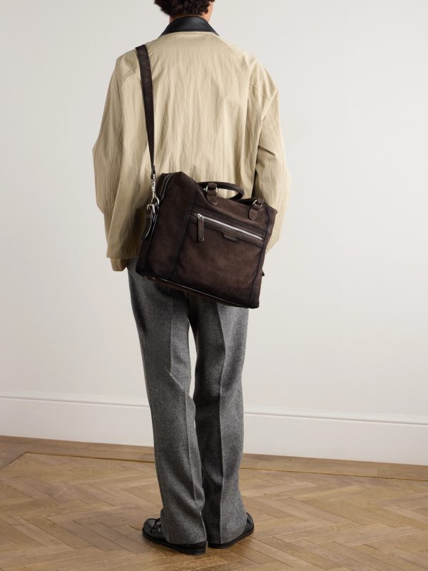 Jules 003 Airbrushed Suede Briefcase - OU Jules 003 Airbrushed Suede Briefcase - OU