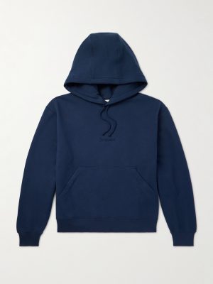 Logo-Embroidered Cotton-Jersey Hoodie