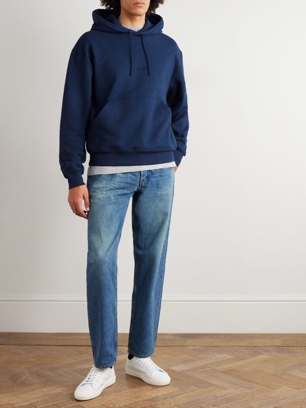 Logo-Embroidered Cotton-Jersey Hoodie - OU Logo-Embroidered Cotton-Jersey Hoodie - OU