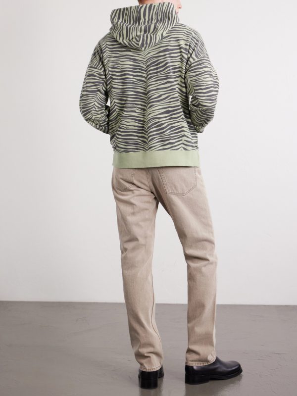 Jumbo Printed Cotton Zip-Up Hoodie - BK Jumbo Printed Cotton Zip-Up Hoodie - BK