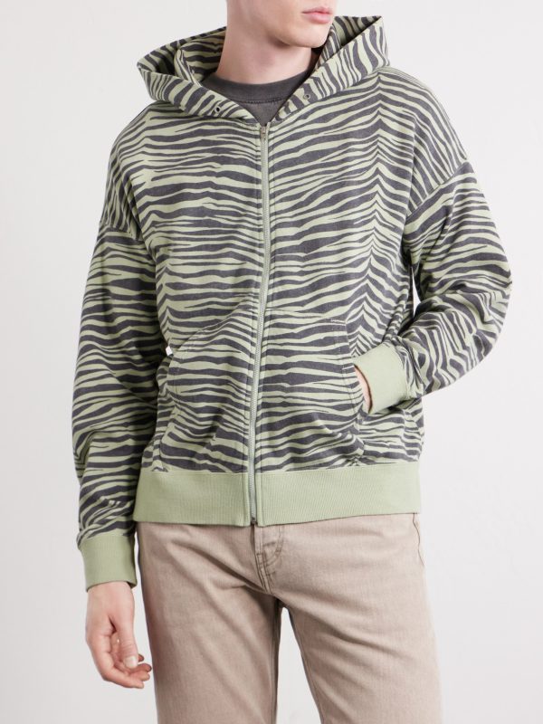 Jumbo Printed Cotton Zip-Up Hoodie - FR Jumbo Printed Cotton Zip-Up Hoodie - FR