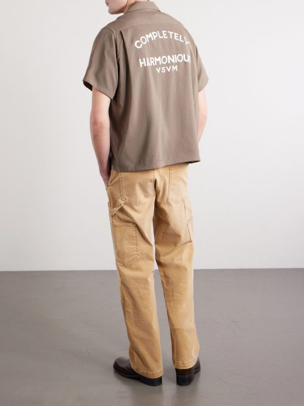 Judo Convertible-Collar Logo-Embroidered Woven Shirt - BK Judo Convertible-Collar Logo-Embroidered Woven Shirt - BK