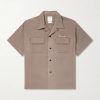 Judo Convertible-Collar Logo-Embroidered Woven Shirt Judo Convertible-Collar Logo-Embroidered Woven Shirt
