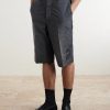 Straight-Leg Frayed Cotton-Twill Shorts - FR