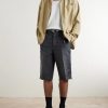 Straight-Leg Frayed Cotton-Twill Shorts - OU