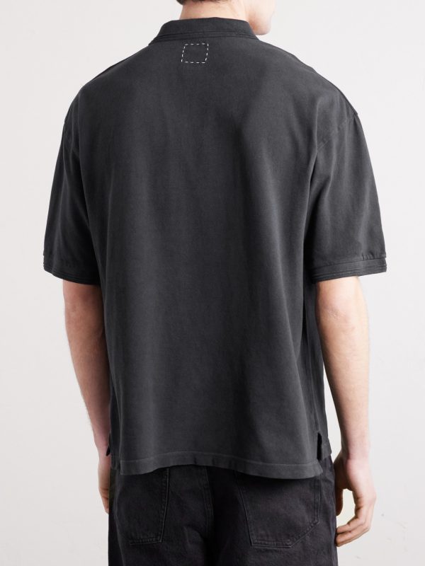 Mondo Logo-Embroidered Cotton-Piqué Polo Shirt - BK