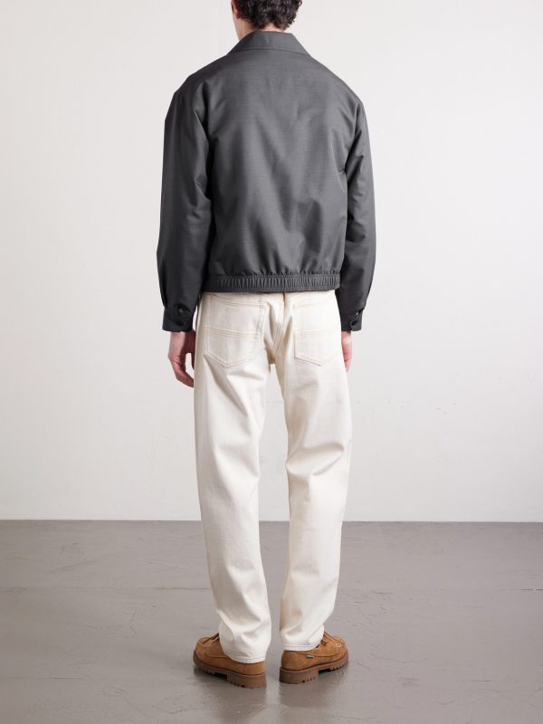 Kluane Logo-Embroidered Wool and Silk-Blend Blouson Jacket - BK