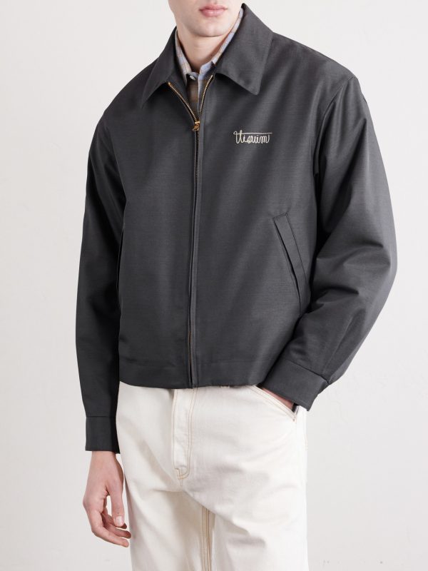Kluane Logo-Embroidered Wool and Silk-Blend Blouson Jacket - FR