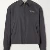 Kluane Logo-Embroidered Wool and Silk-Blend Blouson Jacket