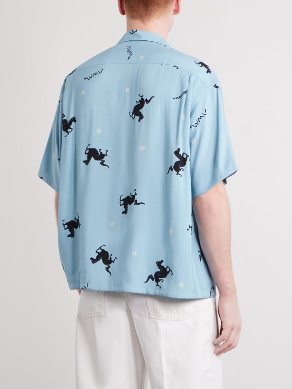 Crosby Camp-Collar Printed Woven Shirt - BK Crosby Camp-Collar Printed Woven Shirt - BK