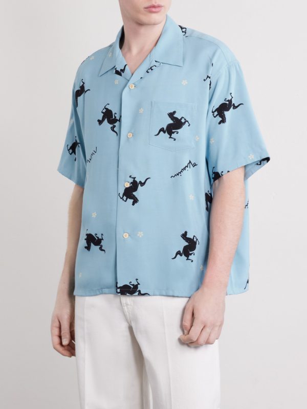 Crosby Camp-Collar Printed Woven Shirt - FR Crosby Camp-Collar Printed Woven Shirt - FR