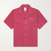 Logo-Embroidered Convertible-Collar Woven Shirt Logo-Embroidered Convertible-Collar Woven Shirt