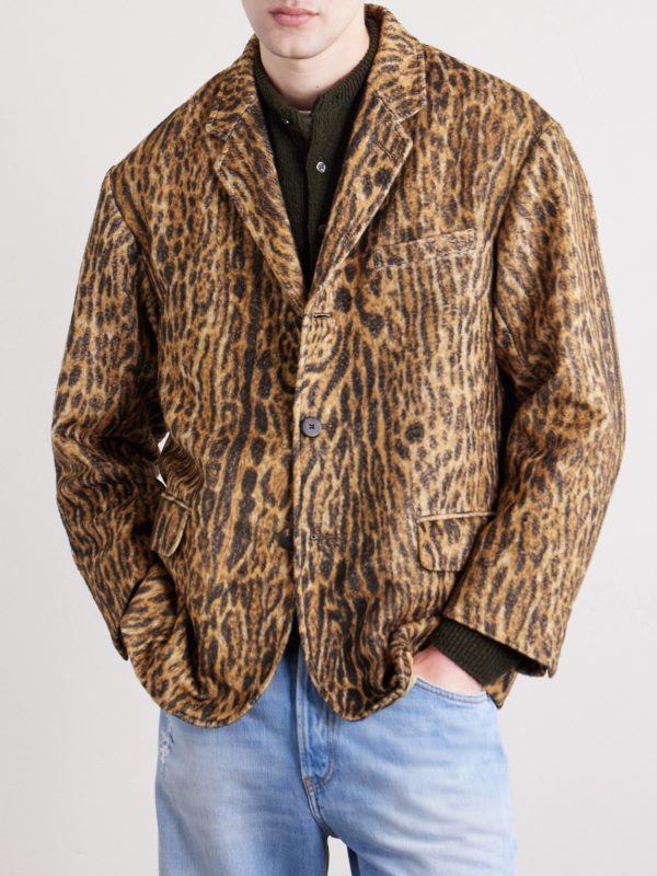 Bowen Leopard-Print Silk Blazer - FR