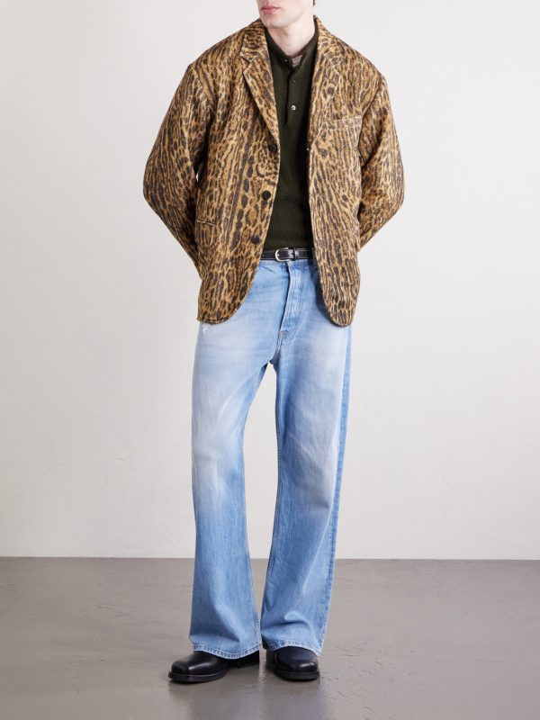 Bowen Leopard-Print Silk Blazer - OU